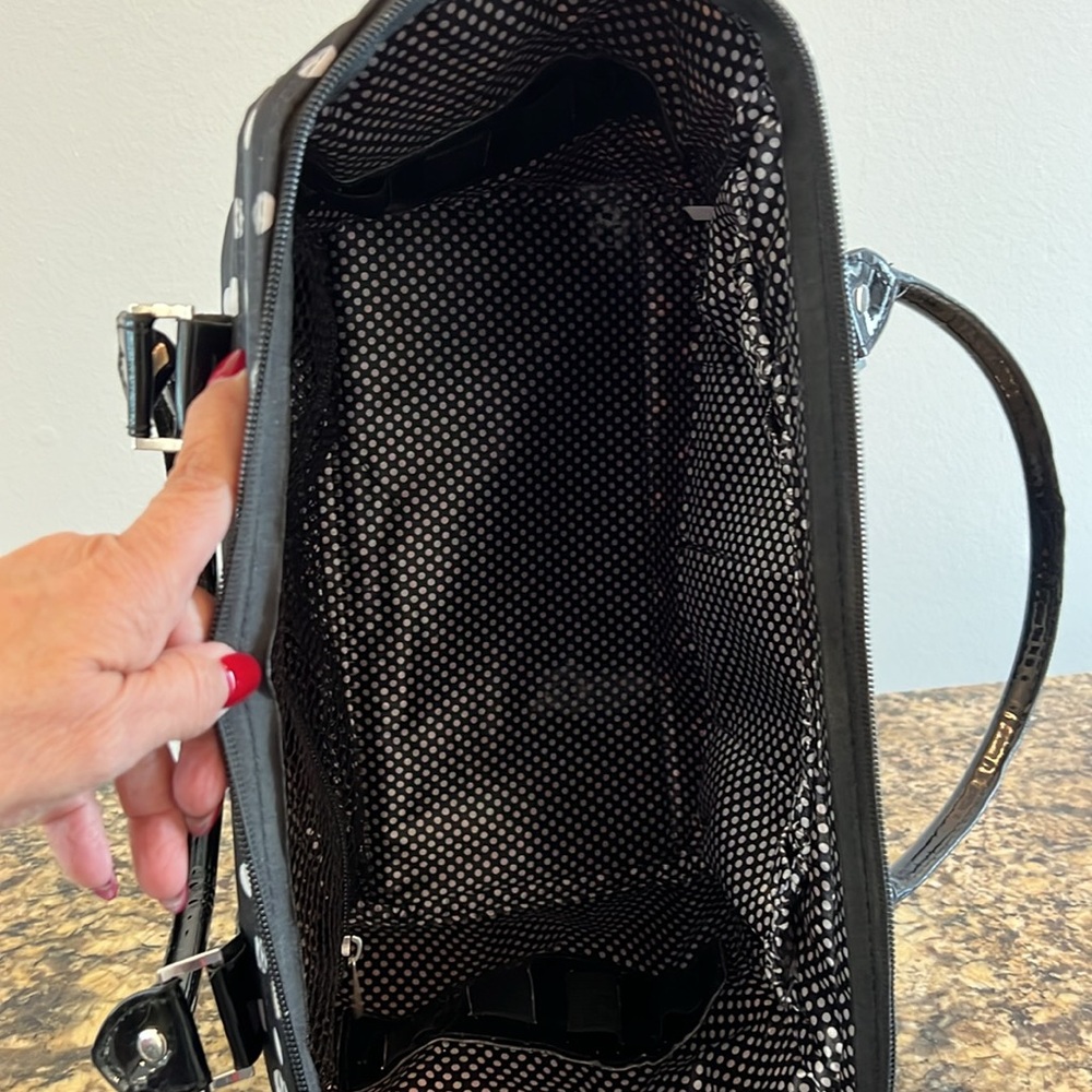 CABOODLES Polka Dot Black and White Make Up Bag - Picture 10 of 14